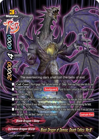 Image for Black Dragon of Demise, Death Tallica "Re:B" (Buddy Ragnarok) (S-SS01A-SP03/0039EN) - Future Card BuddyFight