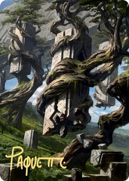 Image for Forest Art Card (20/81) (Gold-Stamped Signature) (Art Series: Zendikar Rising) (20) - Magic: The Gathering