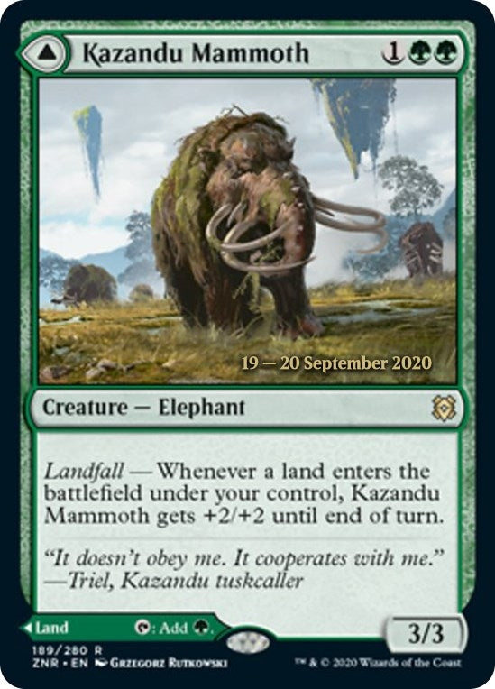 Image for Kazandu Mammoth (Prerelease Cards) (189) - Magic: The Gathering