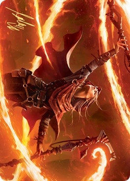 Image for Magmatic Channeler Art Card (Gold-Stamped Signature) (Art Series: Zendikar Rising) (65) - Magic: The Gathering