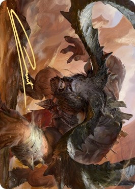 Image for Moraug, Fury of Akoum Art Card (Gold-Stamped Signature) (Art Series: Zendikar Rising) (66) - Magic: The Gathering
