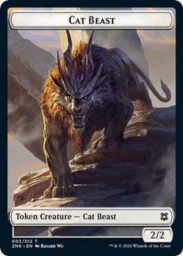 Image for Cat Beast // Construct Double-sided Token (Zendikar Rising) - Magic: The Gathering