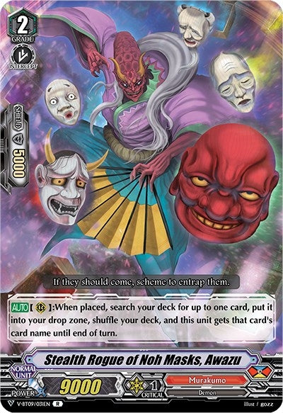 Image for Stealth Rogue of Noh Masks, Awazu (V-BT09: Butterfly d'Moonlight) (V-BT09/031EN) - Cardfight Vanguard
