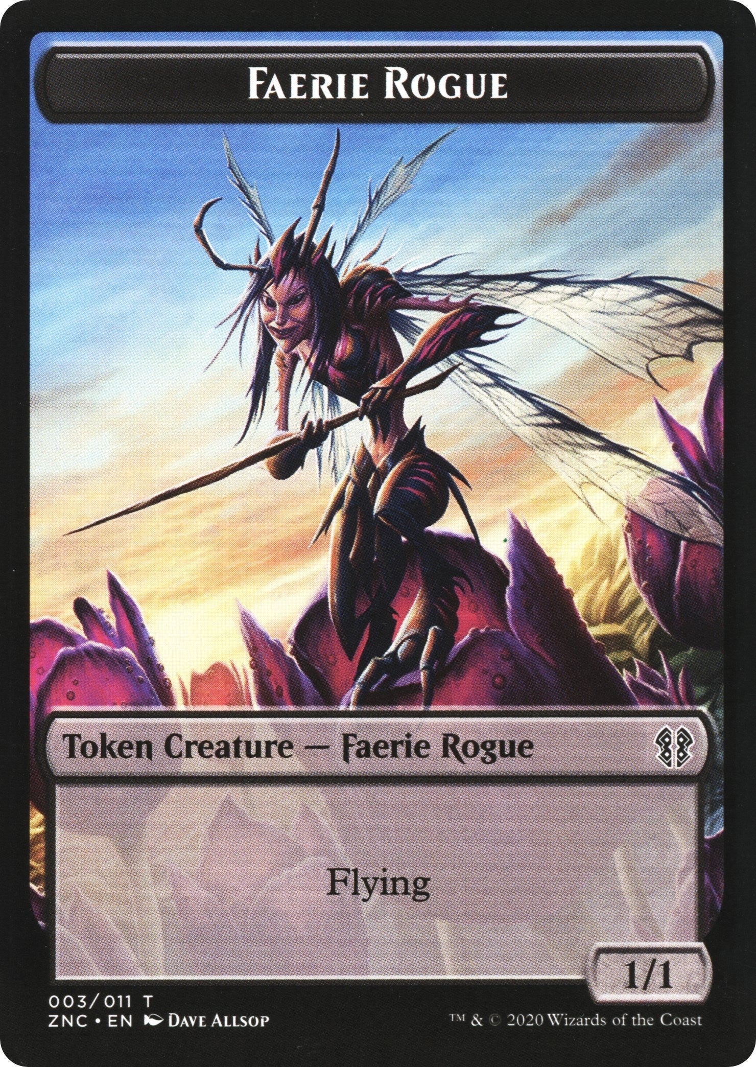 Image for Faerie Rogue // Rat Double-Sided Token (Commander: Zendikar Rising) (3 // 6) - Magic: The Gathering