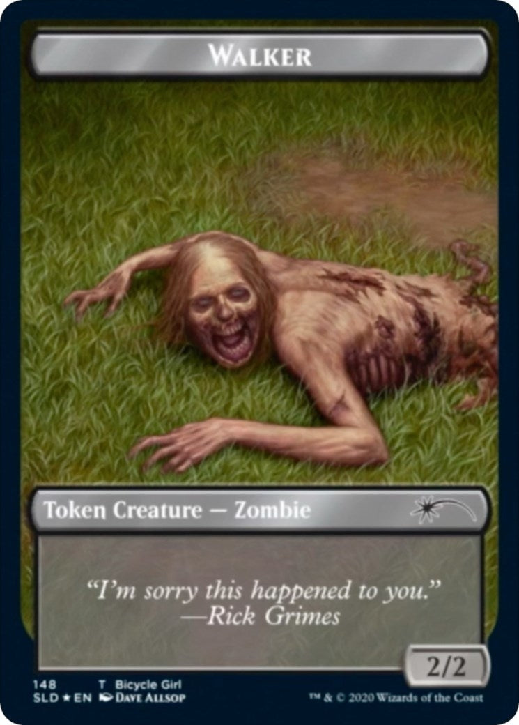 Image for Walker (Bicycle Girl // Well Walker) Double-sided Token (Secret Lair Drop Series) (148) - Magic: The Gathering