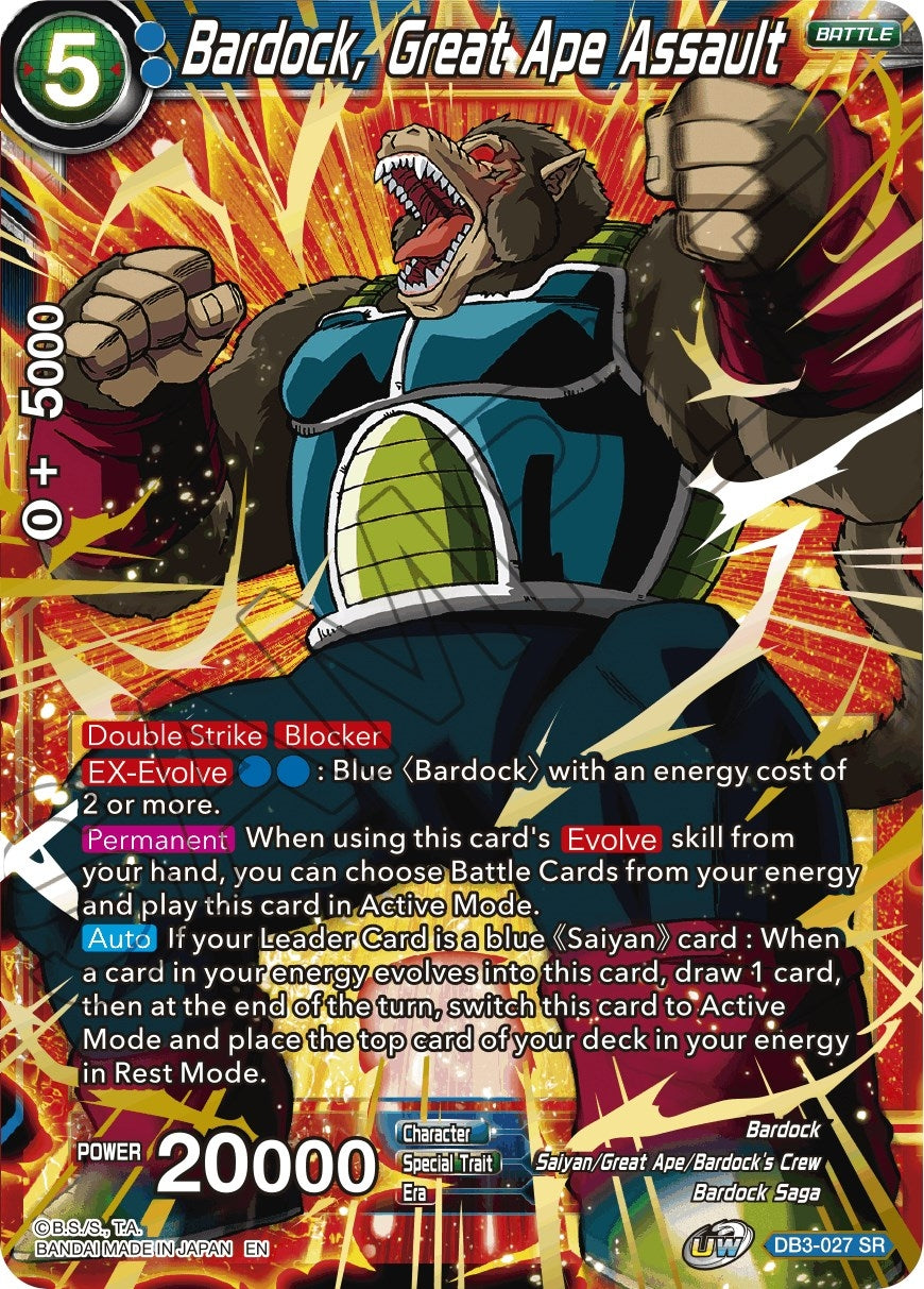 Image for Bardock, Great Ape Assault (Draft Box 06 - Giant Force) (DB3-027) - Dragon Ball Super: Masters