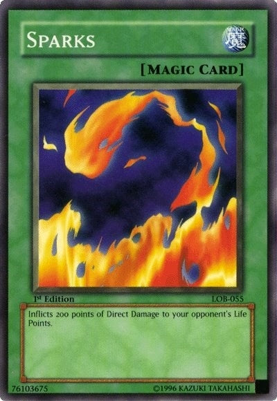 Image for Sparks (The Legend of Blue Eyes White Dragon) (LOB-055) - YuGiOh