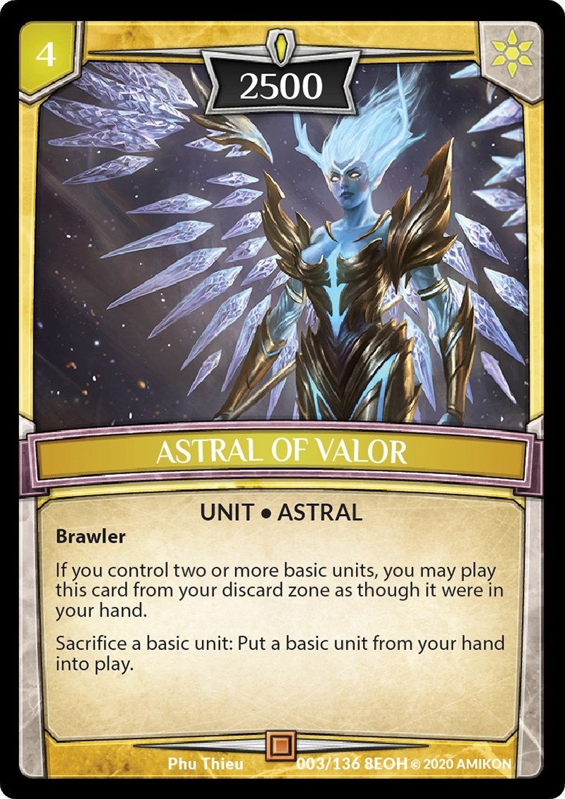 Image for Astral of Valor (Echoes of Hokken) (3/136 8EOH) - Argent Saga TCG