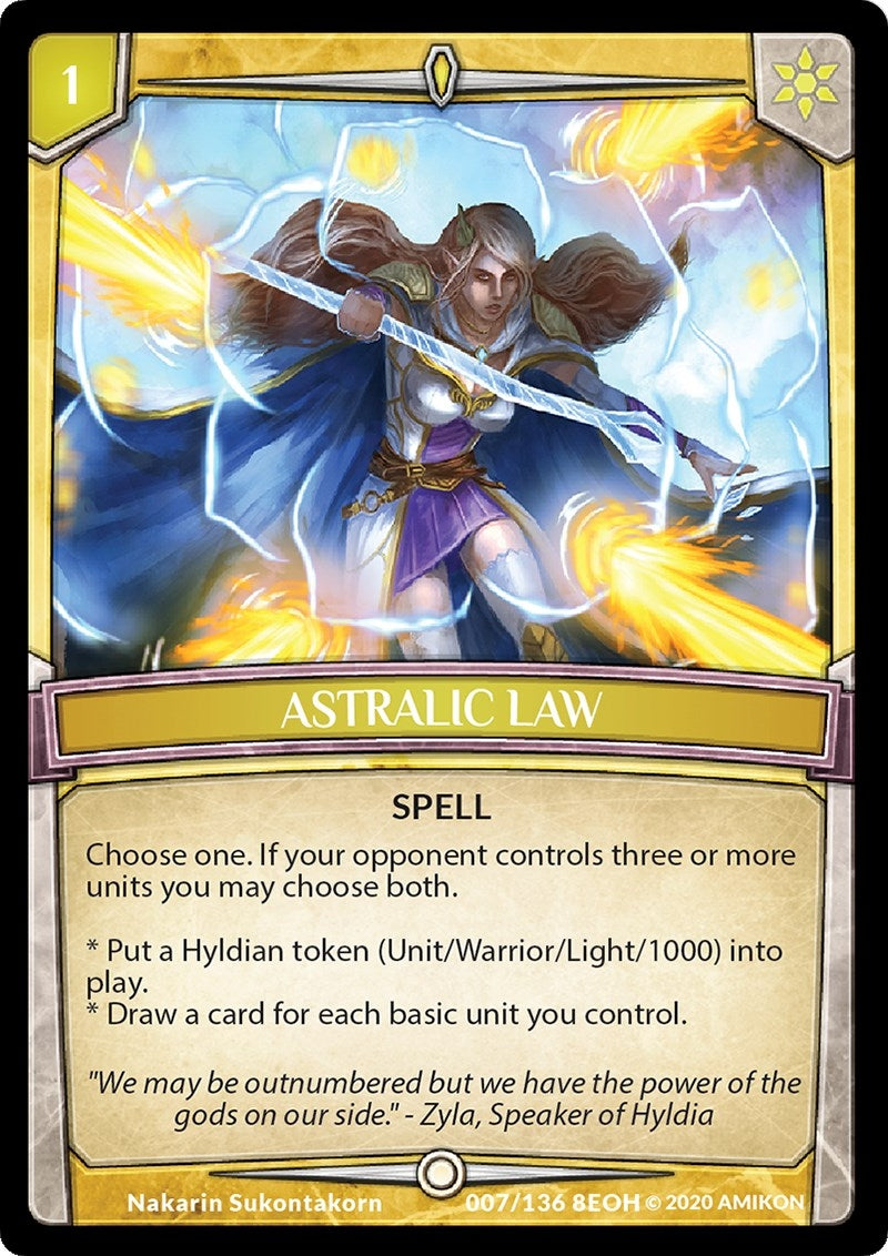 Image for Astralic Law (Echoes of Hokken) (7/136 8EOH) - Argent Saga TCG