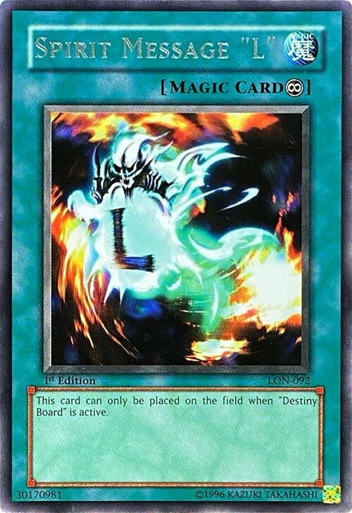 Image for Spirit Message "L" (Labyrinth of Nightmare) (LON-092) - YuGiOh