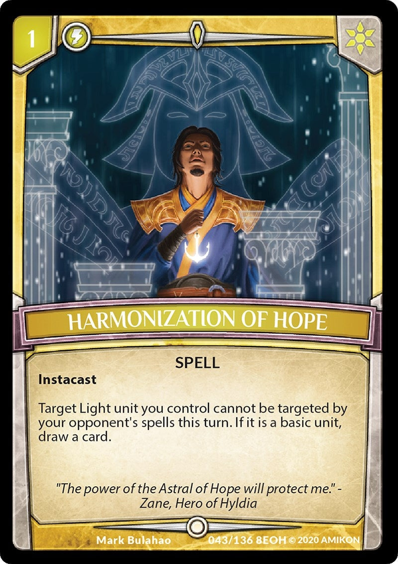 Image for Harmonization of Hope (Echoes of Hokken) (43/136 8EOH) - Argent Saga TCG