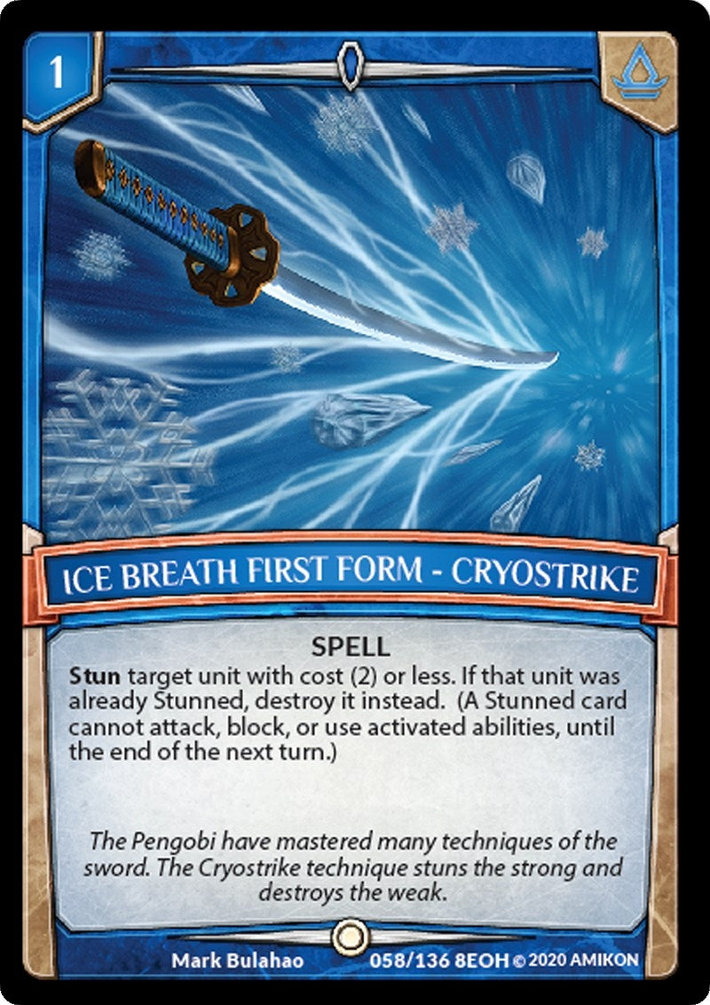 Image for Ice Breath First Form - Cryostrike (Echoes of Hokken) (58/136 8EOH) - Argent Saga TCG