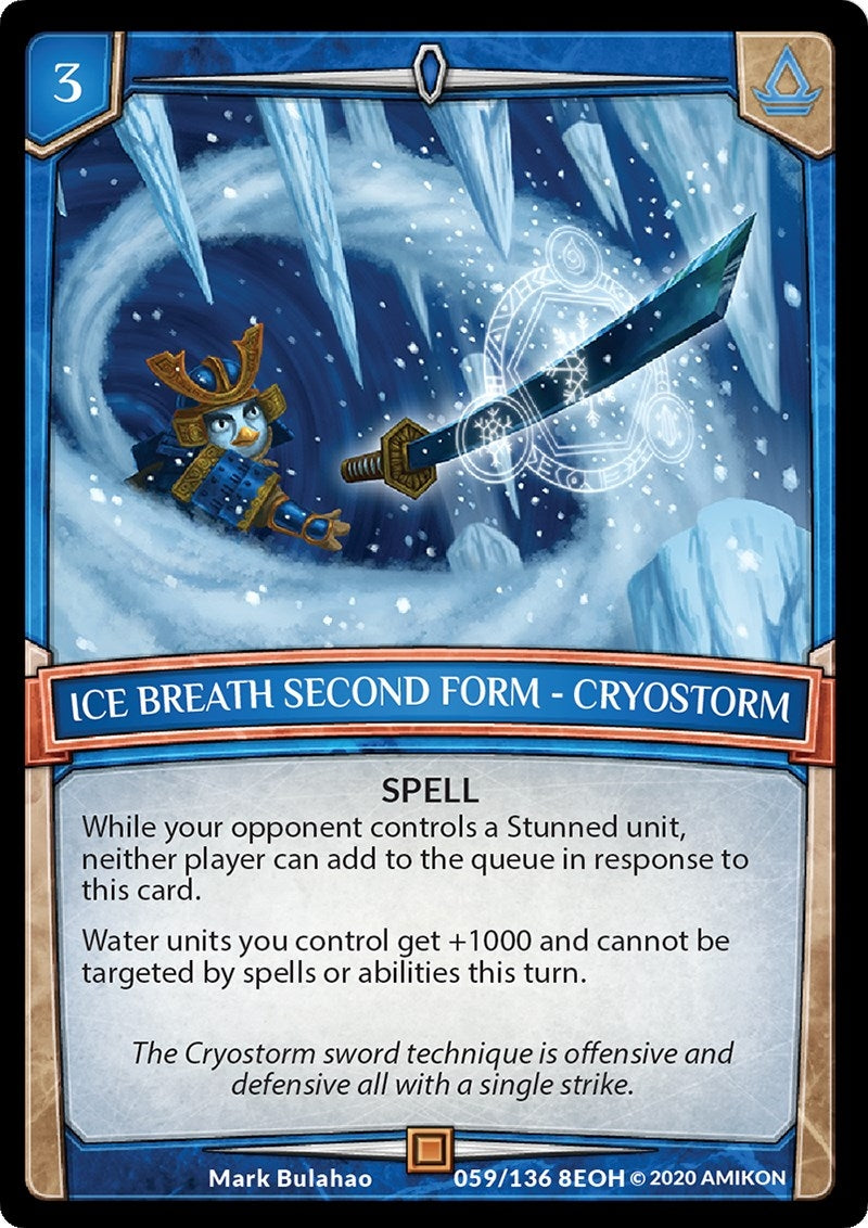 Image for Ice Breath Second Form - Cryostorm (Echoes of Hokken) (59/136 8EOH) - Argent Saga TCG