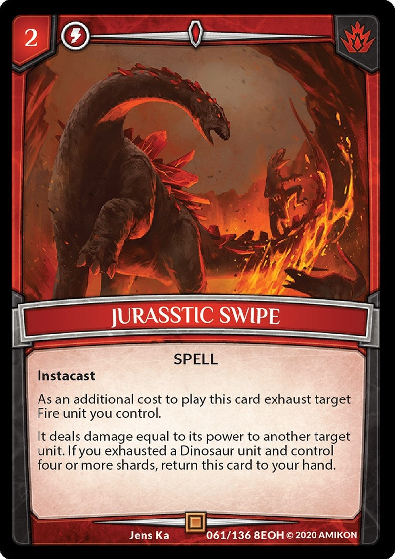 Image for Jurasstic Swipe (Echoes of Hokken) (61/136 8EOH) - Argent Saga TCG