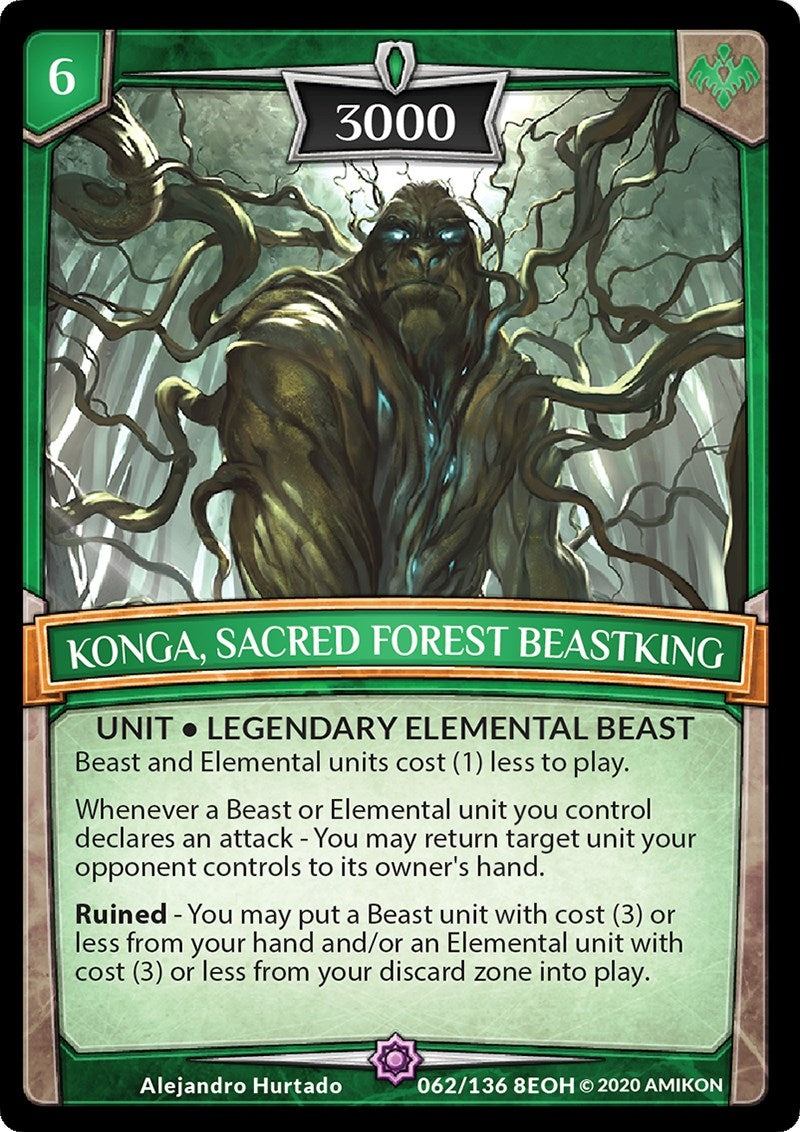 Image for Konga, Sacred Forest Beastking (Echoes of Hokken) (62/136 8EOH) - Argent Saga TCG