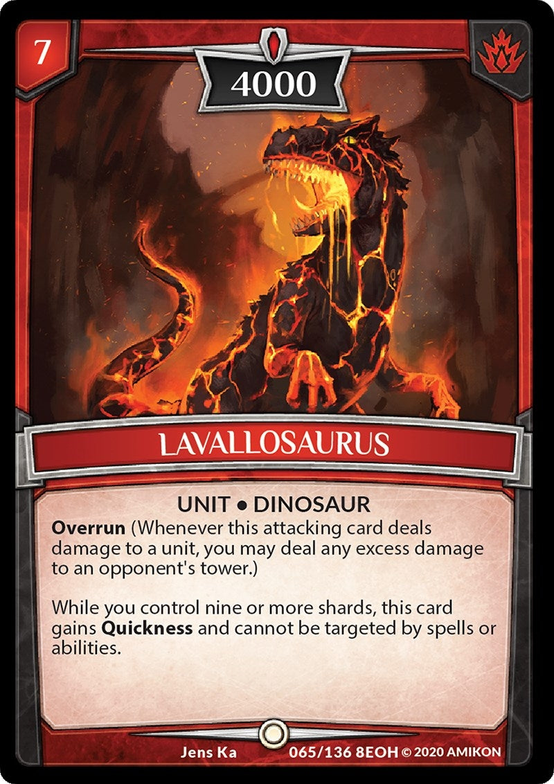 Image for Lavallosaurus (Echoes of Hokken) (65/136 8EOH) - Argent Saga TCG