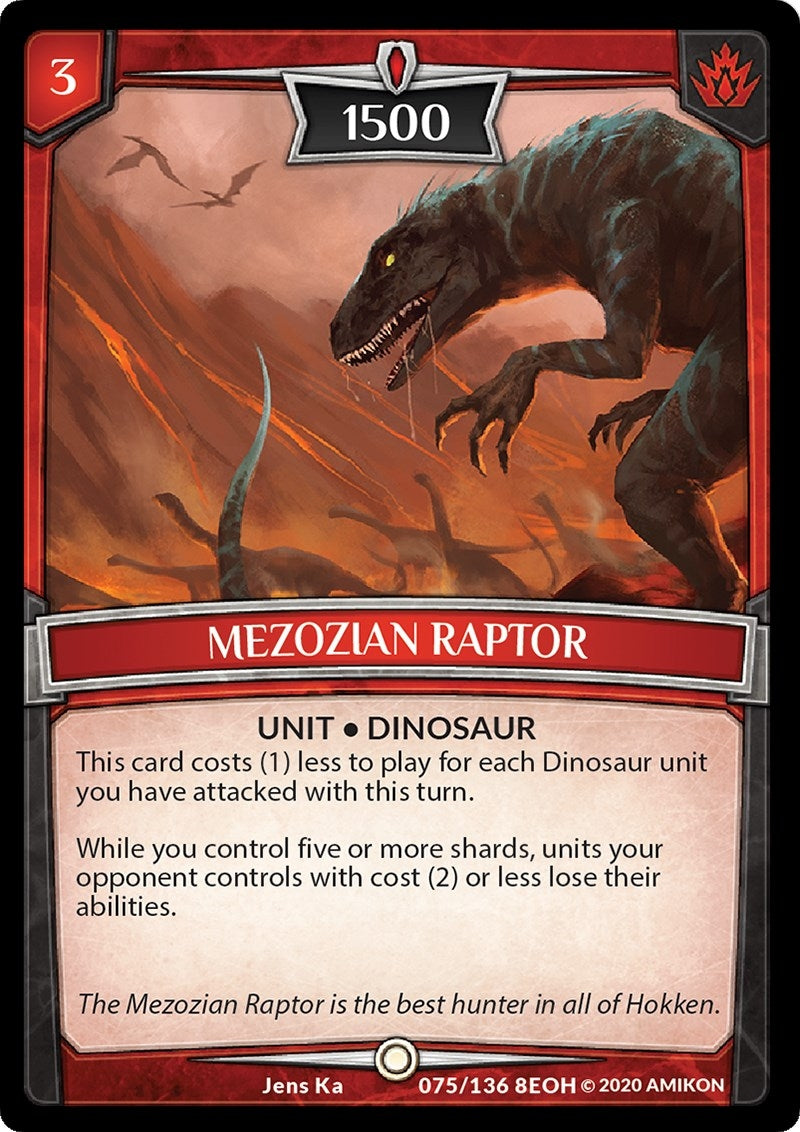 Image for Mezozian Raptor (Echoes of Hokken) (75/136 8EOH) - Argent Saga TCG
