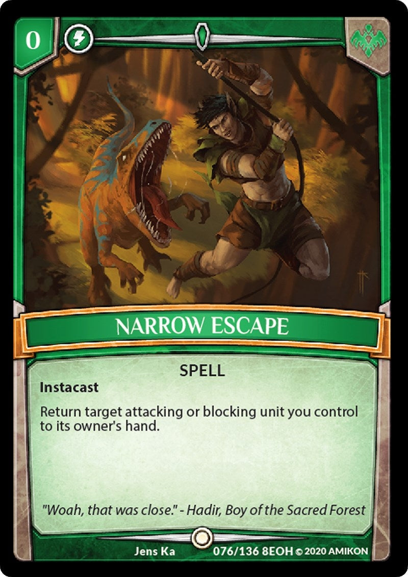 Image for Narrow Escape (Echoes of Hokken) (76/136 8EOH) - Argent Saga TCG