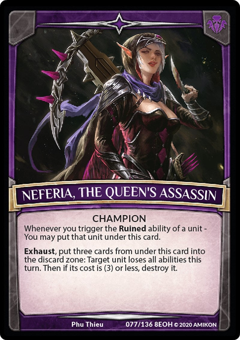 Image for Neferia, the Queen's Assassin (Echoes of Hokken) (77/136 8EOH) - Argent Saga TCG
