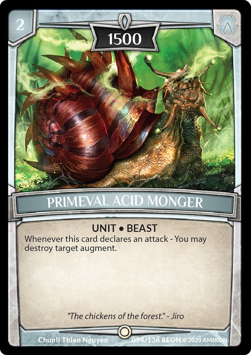 Image for Primeval Acid Monger (Echoes of Hokken) (94/136 8EOH) - Argent Saga TCG