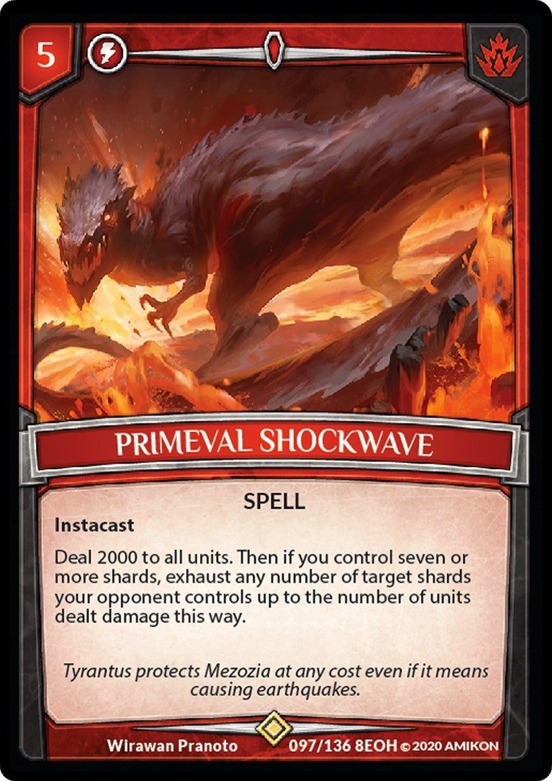 Image for Primeval Shockwave (Echoes of Hokken) (97/136 8EOH) - Argent Saga TCG