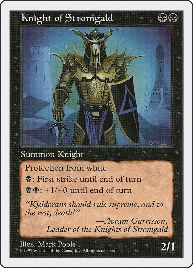 Image for Knight of Stromgald (Fifth Edition) - Magic: The Gathering