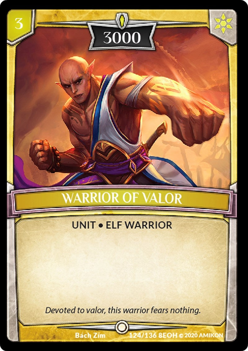 Image for Warrior of Valor (Echoes of Hokken) (124/136 8EOH) - Argent Saga TCG