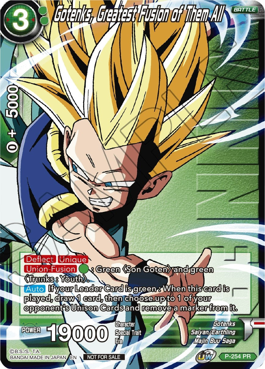 Image for Gotenks, Greatest Fusion of Them All (Winner Stamped) (Tournament Promotion Cards) (P-254) - Dragon Ball Super: Masters