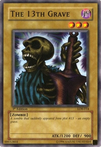 Image for The 13th Grave (The Legend of Blue Eyes White Dragon) (LOB-014) - YuGiOh