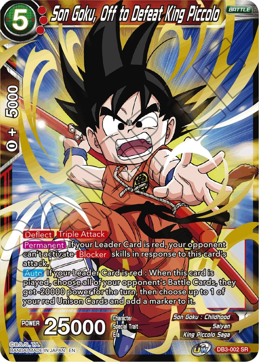 Image for Son Goku, Off to Defeat King Piccolo (Draft Box 06 - Giant Force) (DB3-002) - Dragon Ball Super: Masters