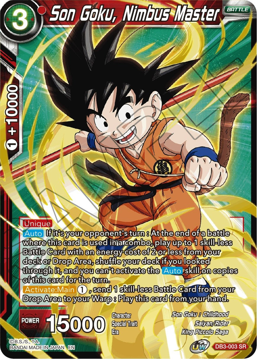Image for Son Goku, Nimbus Master (Draft Box 06 - Giant Force) (DB3-003) - Dragon Ball Super: Masters