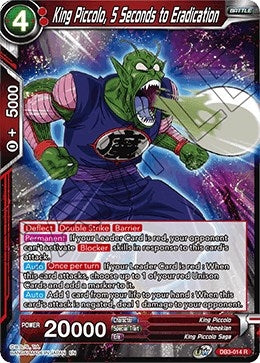 Image for King Piccolo, 5 Seconds to Eradication (Draft Box 06 - Giant Force) (DB3-014) - Dragon Ball Super: Masters