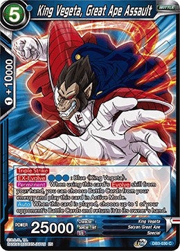 Image for King Vegeta, Great Ape Assault (Draft Box 06 - Giant Force) (DB3-030) - Dragon Ball Super: Masters