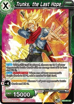 Image for Trunks, the Last Hope (Draft Box 06 - Giant Force) (DB3-051) - Dragon Ball Super: Masters