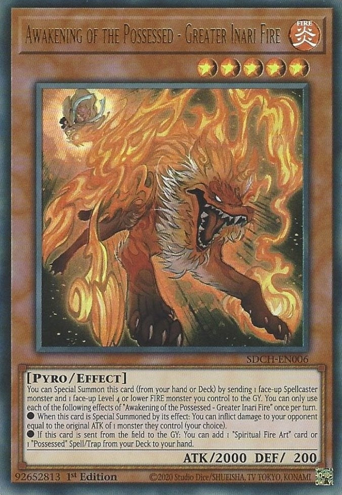 Image for Awakening of the Possessed - Greater Inari Fire (Structure Deck: Spirit Charmers) (SDCH-EN006) - YuGiOh