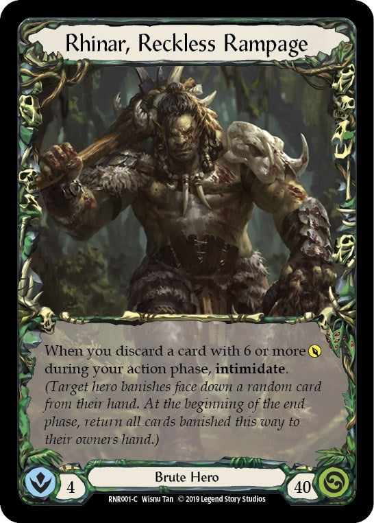 Image for Rhinar, Reckless Rampage (Hero Deck: Rhinar) (RNR001) - Flesh and Blood TCG