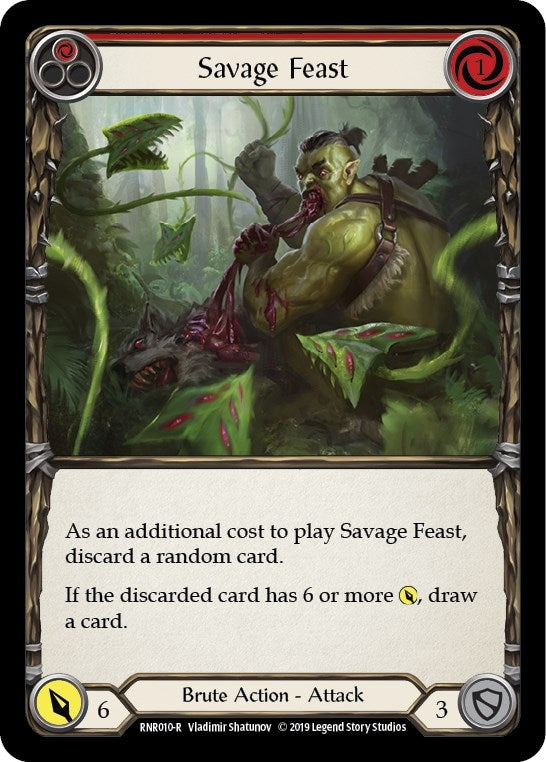 Image for Savage Feast (Red) (Hero Deck: Rhinar) (RNR010) - Flesh and Blood TCG