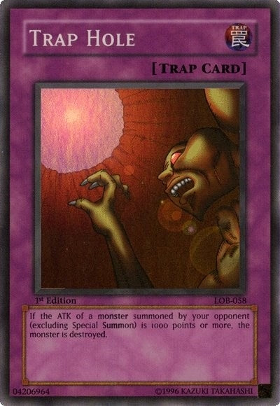 Image for Trap Hole (The Legend of Blue Eyes White Dragon) (LOB-058) - YuGiOh
