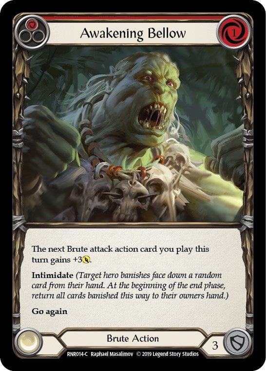 Image for Awakening Bellow (Red) (Hero Deck: Rhinar) (RNR014) - Flesh and Blood TCG