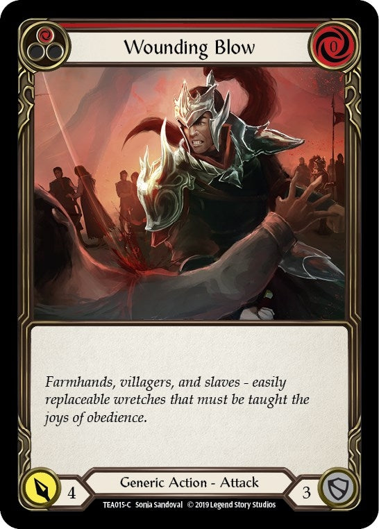 Image for Wounding Blow (Red) (Hero Deck: Dorinthea) (TEA015) - Flesh and Blood TCG