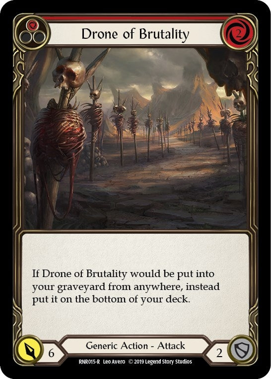 Image for Drone of Brutality (Red) (Hero Deck: Rhinar) (RNR015) - Flesh and Blood TCG
