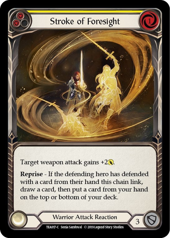 Image for Stroke of Foresight (Yellow) (Hero Deck: Dorinthea) (TEA017) - Flesh and Blood TCG
