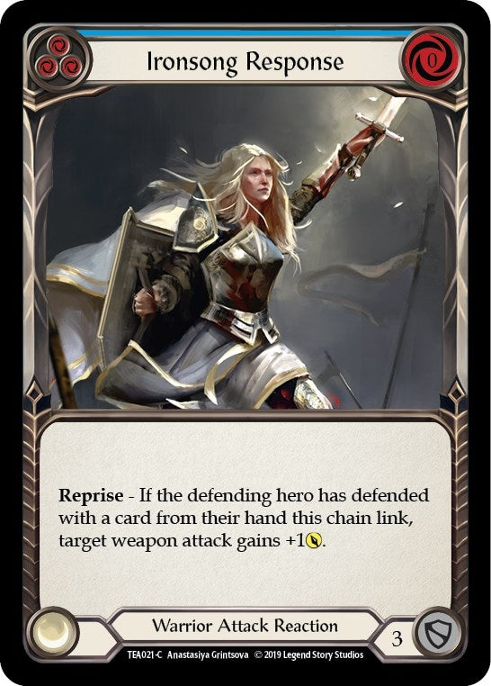 Image for Ironsong Response (Blue) (Hero Deck: Dorinthea) (TEA021) - Flesh and Blood TCG