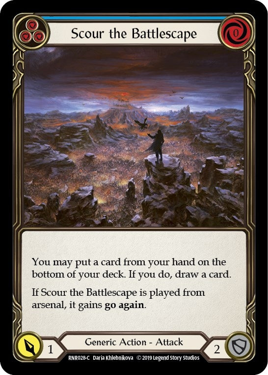Image for Scour the Battlescape (Blue) (Hero Deck: Rhinar) (RNR028) - Flesh and Blood TCG