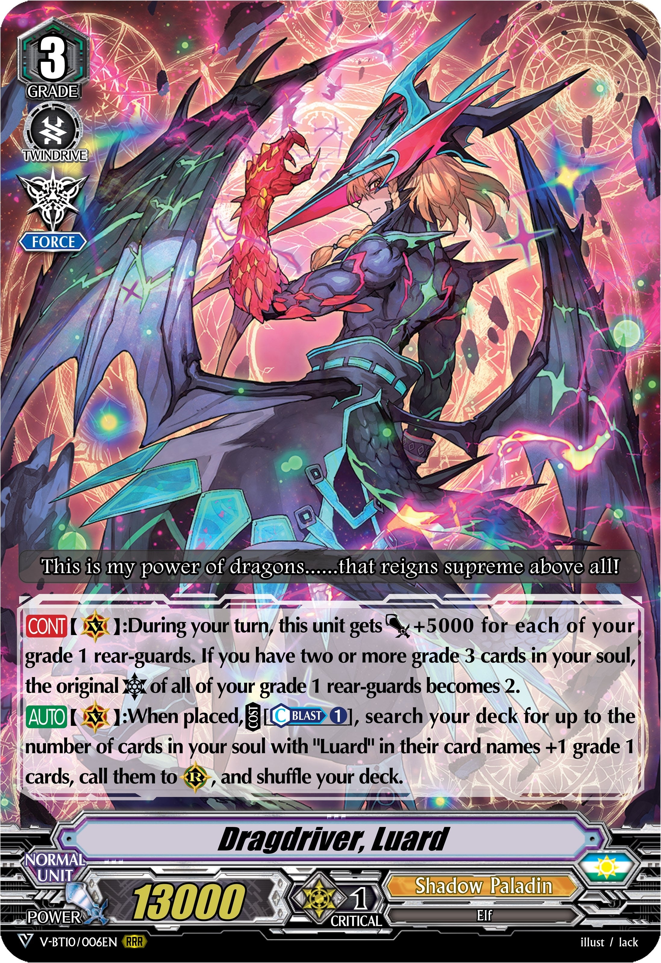 Image for Dragdriver, Luard (V-BT10: Phantom Dragon Aeon) (V-BT10/006EN) - Cardfight Vanguard