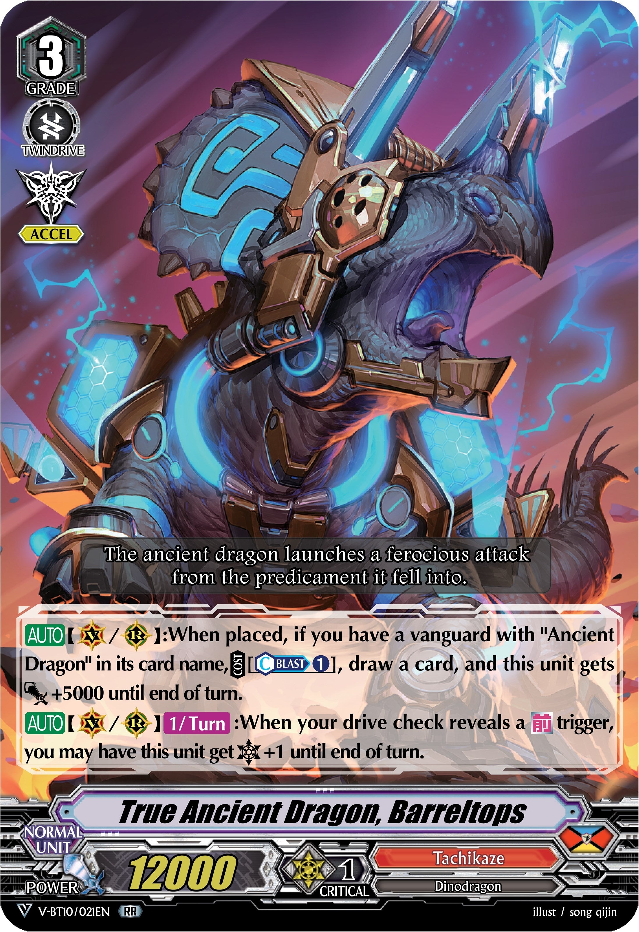 Image for True Ancient Dragon, Barreltops (V-BT10: Phantom Dragon Aeon) (V-BT10/021EN) - Cardfight Vanguard