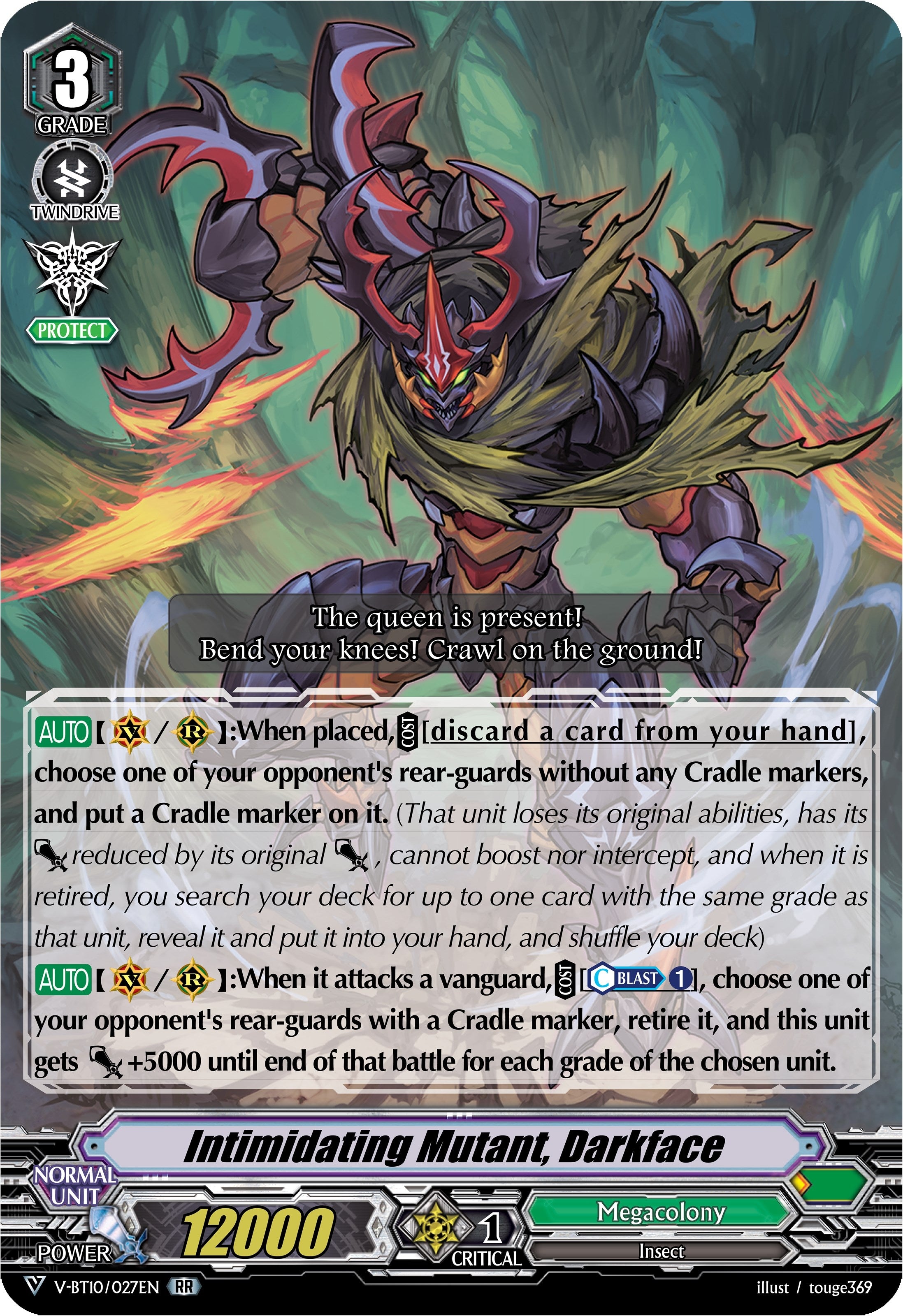 Image for Intimidating Mutant, Darkface (V-BT10: Phantom Dragon Aeon) (V-BT10/027EN) - Cardfight Vanguard