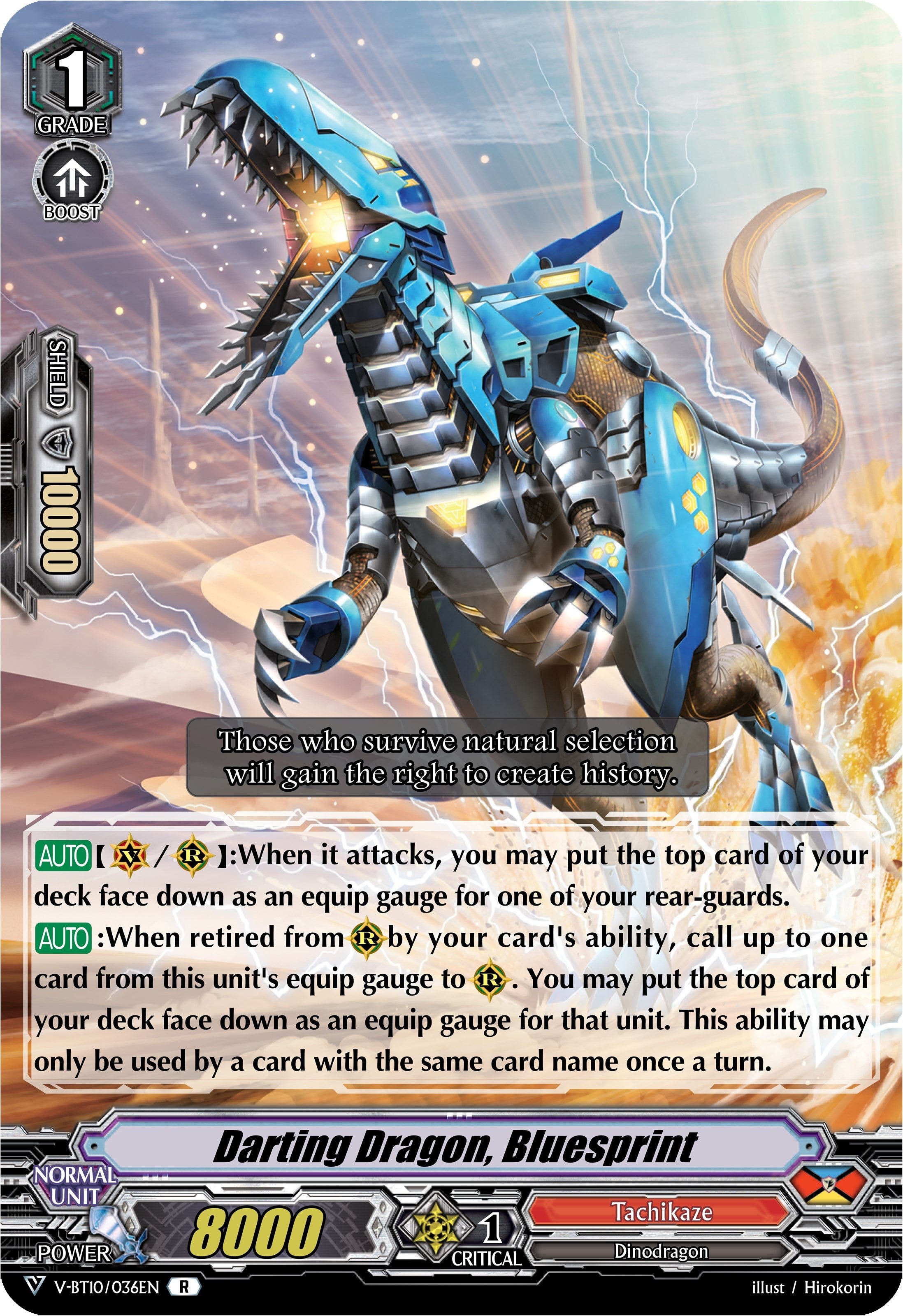 Image for Darting Dragon, Bluesprint (V-BT10: Phantom Dragon Aeon) (V-BT10/036EN) - Cardfight Vanguard