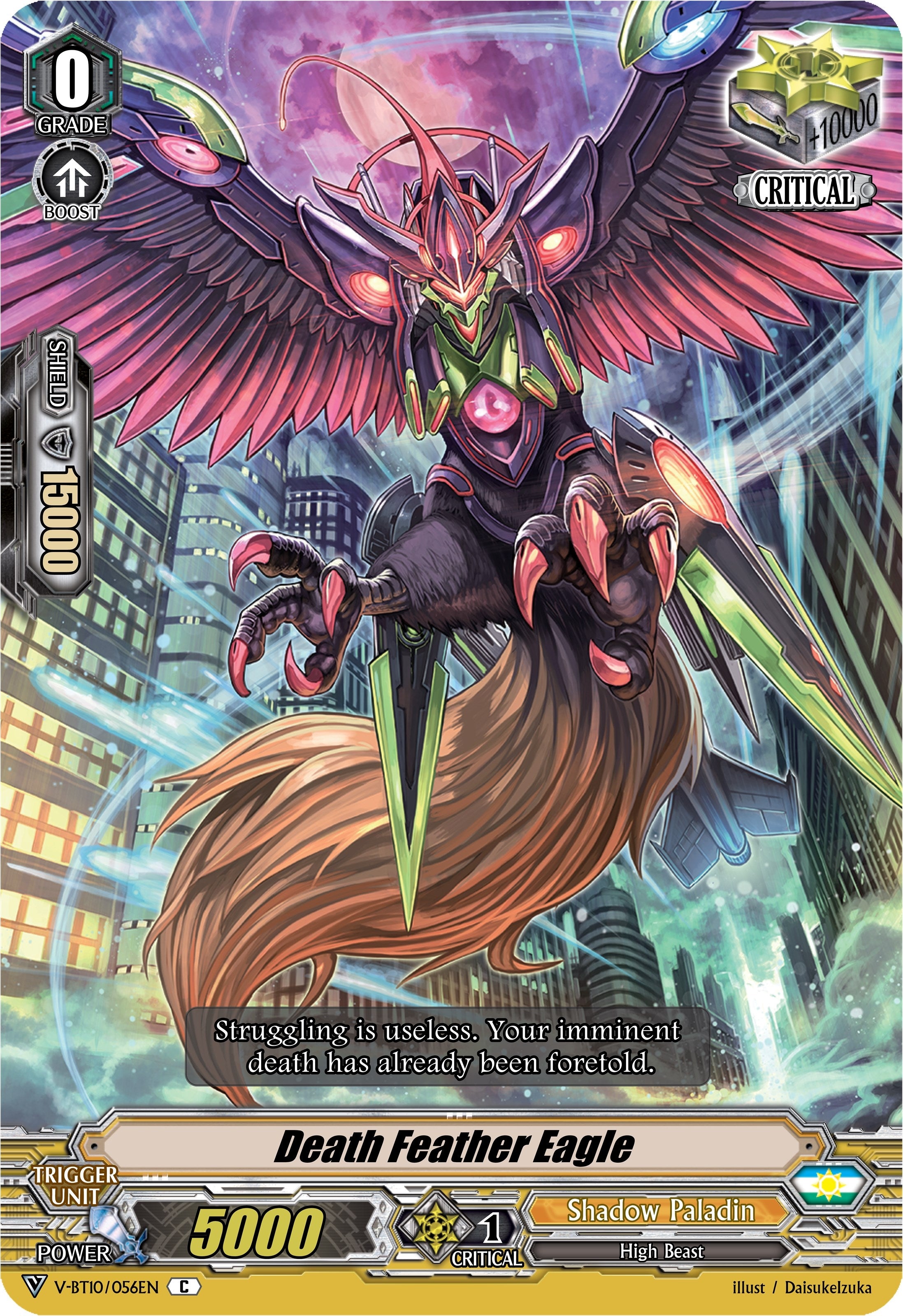 Image for Death Feather Eagle (V-BT10: Phantom Dragon Aeon) (V-BT10/056EN) - Cardfight Vanguard