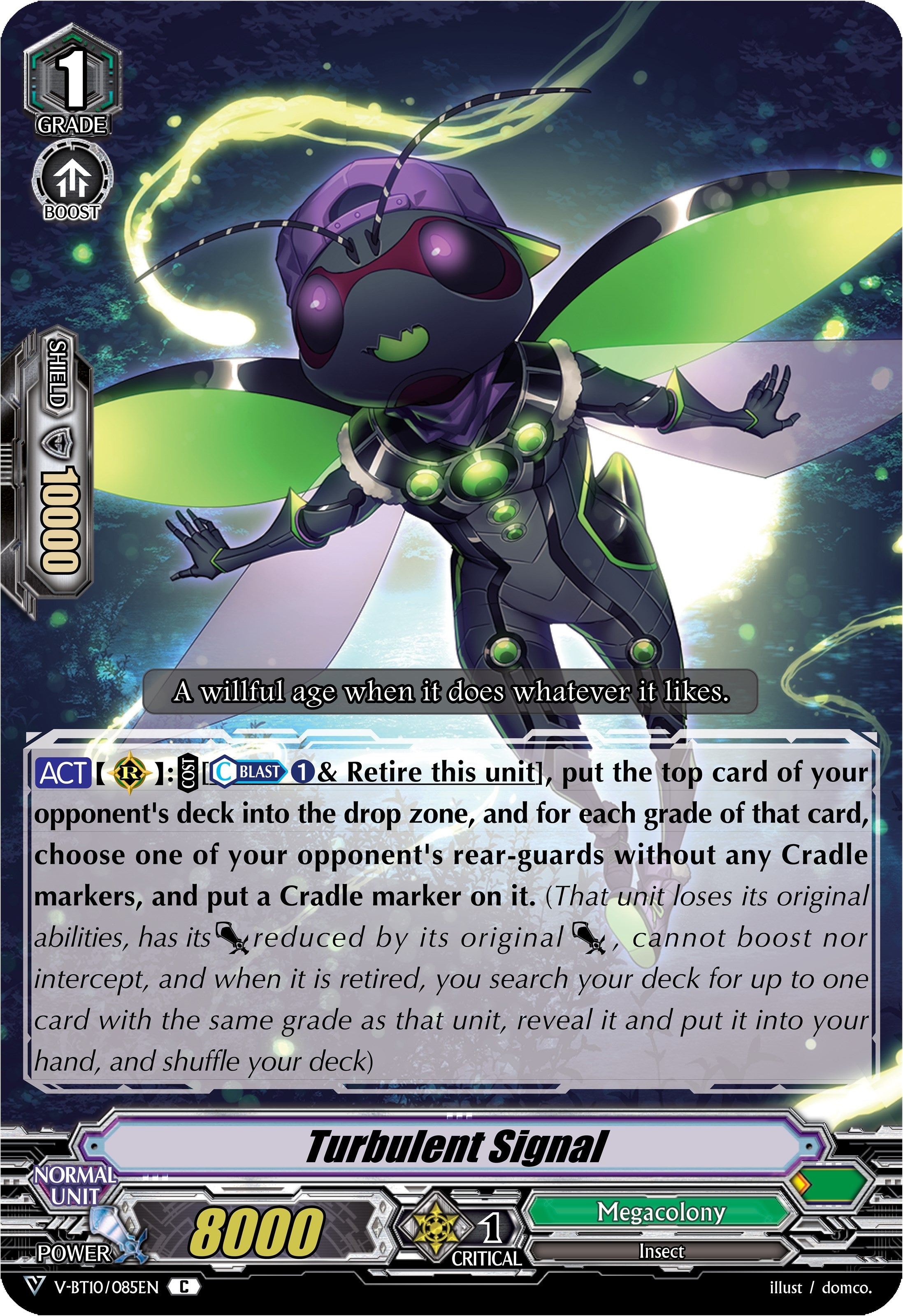 Image for Turbulent Signal (V-BT10: Phantom Dragon Aeon) (V-BT10/085EN) - Cardfight Vanguard